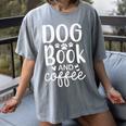 Dog Book And Coffee Fun Typographic Premium Tri-Blend Women's Comfort Colors T-Shirt Gray Dog Book And Coffee Fun Typographic Premium Tri-Blend Women's Comfort Colors T-Shirt Gray