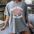 Dogs Books And Yarn Crocheting Women's Comfort Colors T-Shirt Gray