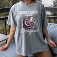 Dragon Fantasy Book Lover And Apparel Probably Reading About Dragons Women's Comfort Colors T-Shirt Gray Dragon Fantasy Book Lover And Apparel Probably Reading About Dragons Women's Comfort Colors T-Shirt Gray