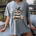 Dragon Hoard Of Books Reading Lover Cute Art Women's Comfort Colors T-Shirt Gray