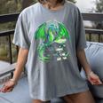 Dragon Reading Books Bookworm Women's Comfort Colors T-Shirt Gray