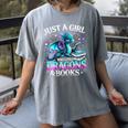 Dragon Reading Just A Girl Who Loves Dragons And Books Women's Comfort Colors T-Shirt Gray Dragon Reading Just A Girl Who Loves Dragons And Books Women's Comfort Colors T-Shirt Gray