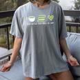 Drink Matcha Read Books Be Happy Book Lover Matcha Tea Lover Women's Comfort Colors T-Shirt Gray