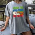 Drink Tea Read Books Be Happy Bookworm Coffee And Tea Lover Women's Comfort Colors T-Shirt Gray