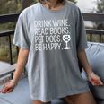 Drink Wine Read Books Pet Dogs Book Lover Dog Mom Premium Tri-Blend Women's Comfort Colors T-Shirt Gray Drink Wine Read Books Pet Dogs Book Lover Dog Mom Premium Tri-Blend Women's Comfort Colors T-Shirt Gray
