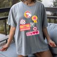 Dungeon Crawler Carl Colorful Sticker Collage LitRPG Book Women's Comfort Colors T-Shirt Gray Dungeon Crawler Carl Colorful Sticker Collage LitRPG Book Women's Comfort Colors T-Shirt Gray
