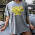Dungeon Crawler Carl Yellow Text Logo LitRPG Series Book Women's Comfort Colors T-Shirt Gray Dungeon Crawler Carl Yellow Text Logo LitRPG Series Book Women's Comfort Colors T-Shirt Gray