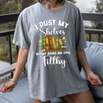 I Dust My Shelves But My Books Are Still Filthy Smut Book Women's Comfort Colors T-Shirt Gray I Dust My Shelves But My Books Are Still Filthy Smut Book Women's Comfort Colors T-Shirt Gray
