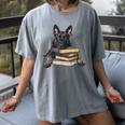 Dutch Shepherd Books Reading Dog Breed Graphic Women's Comfort Colors T-Shirt Gray Dutch Shepherd Books Reading Dog Breed Graphic Women's Comfort Colors T-Shirt Gray