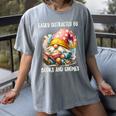 Easily Distracted By Books And Gnomes Book Reading Gnome Women's Comfort Colors T-Shirt Gray Easily Distracted By Books And Gnomes Book Reading Gnome Women's Comfort Colors T-Shirt Gray