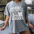 Easily Distracted By Cats And Books Reading Apparel Premium Tri-Blend Women's Comfort Colors T-Shirt Gray Easily Distracted By Cats And Books Reading Apparel Premium Tri-Blend Women's Comfort Colors T-Shirt Gray