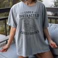 Easily Distracted By Cats And Books For Women Women's Comfort Colors T-Shirt Gray