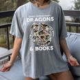 Easily Distracted By Dragons Books Bookworm Women Men Kids Women's Comfort Colors T-Shirt Gray Easily Distracted By Dragons Books Bookworm Women Men Kids Women's Comfort Colors T-Shirt Gray