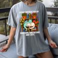 Easily Distracted By Dragons Books Cats Fantasy Book Lover Women's Comfort Colors T-Shirt Gray Easily Distracted By Dragons Books Cats Fantasy Book Lover Women's Comfort Colors T-Shirt Gray