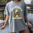 Easily Distracted By Frogs And Books Women's Comfort Colors T-Shirt Gray Easily Distracted By Frogs And Books Women's Comfort Colors T-Shirt Gray