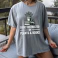 Easily Distracted By Plants & Books Plant Book Lover Women's Comfort Colors T-Shirt Gray Easily Distracted By Plants & Books Plant Book Lover Women's Comfort Colors T-Shirt Gray