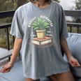 Easily Distracted By Plants And Books Women's Comfort Colors T-Shirt Gray