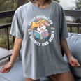 Easily Distracted By Rabbits And Books Reading Women's Comfort Colors T-Shirt Gray