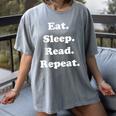 Eat Sleep Read Repeat Book Enthusiast Women's Comfort Colors T-Shirt Gray Eat Sleep Read Repeat Book Enthusiast Women's Comfort Colors T-Shirt Gray