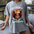 Education Is Freedom African Teacher Books Lovers Women's Comfort Colors T-Shirt Gray