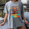 Education Is Freedom Afro Books Women's Comfort Colors T-Shirt Gray