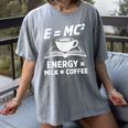 EMC2 Energy Milk x Coffee Science Book Math Lover Women's Comfort Colors T-Shirt Gray