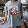 English Bulldog Dog Reading Book 67 Six Seven Meme Women's Comfort Colors T-Shirt Gray