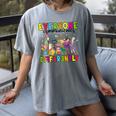 Everyone Communicates Differently Book Teacher Outfit Women's Comfort Colors T-Shirt Gray