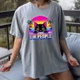 Ew Cat Misanthrope Introvert Synthwave 80s Women's Comfort Colors T-Shirt Gray Ew Cat Misanthrope Introvert Synthwave 80s Women's Comfort Colors T-Shirt Gray