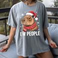 Ew People Capybara Christmas Introvert Holiday Humor Women's Comfort Colors T-Shirt Gray Ew People Capybara Christmas Introvert Holiday Humor Women's Comfort Colors T-Shirt Gray