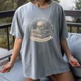 Existential Crisis Club Lifetime Member Skull And Books Women's Comfort Colors T-Shirt Gray
