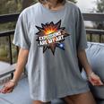Explosions Are My Art Comic Book Boom Women's Comfort Colors T-Shirt Gray