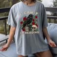 F-CAW-F I'm Reading Crow Book Lover Introvert Meme Women's Comfort Colors T-Shirt Gray