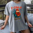 F-Caw-F Rooster F Awk F Chicken Coffee Romance Books Lover Women's Comfort Colors T-Shirt Gray