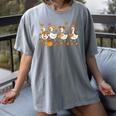 Fall Goose Reading Book Teacher Autumn Pumpkin Cozy Season Women's Comfort Colors T-Shirt Gray Fall Goose Reading Book Teacher Autumn Pumpkin Cozy Season Women's Comfort Colors T-Shirt Gray
