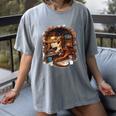 Fantasy Dragon Reading Book Lover Women's Comfort Colors T-Shirt Gray