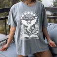 Fantasy Drama Tragedy Dragon Book Magic Gothic Moon Phases Women's Comfort Colors T-Shirt Gray