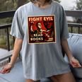Fight Evil Read Books Propaganda Poster Women's Comfort Colors T-Shirt Gray