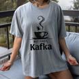 But First Kafka Coffee For Literature & Book Lovers Women's Comfort Colors T-Shirt Gray