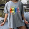 Floral Book Equality Human Rights Social Justice Peace Love Women's Comfort Colors T-Shirt Gray