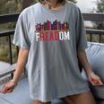 Freadom Shelf Read Reading Book Librarian Men Women Kids Women's Comfort Colors T-Shirt Gray