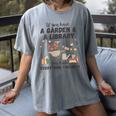 Gardening & Library Lover Books Reading Plants Cute Women's Comfort Colors T-Shirt Gray