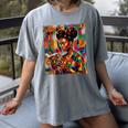 Geometric History Educated Women Reading Book Melanin Women's Comfort Colors T-Shirt Gray