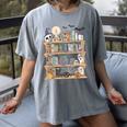 Ghost Book Reading Books Lover Teacher Happy Halloween Women's Comfort Colors T-Shirt Gray