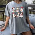 Ghost Book Reading Christmas Books Lover Teacher Kids Women's Comfort Colors T-Shirt Gray