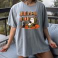 Ghost Library Reading Books Halloween Men Women Kids Women's Comfort Colors T-Shirt Gray Ghost Library Reading Books Halloween Men Women Kids Women's Comfort Colors T-Shirt Gray