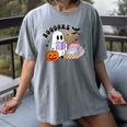 Ghost Reading Halloween Women Teacher Book Lover Women's Comfort Colors T-Shirt Gray Ghost Reading Halloween Women Teacher Book Lover Women's Comfort Colors T-Shirt Gray