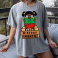 Girl Kid Reading Book Black History Month Bookworm Women's Comfort Colors T-Shirt Gray