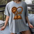 Girl Who Loves Dogs & Books Heart Dog Lover Reader Reeding Women's Comfort Colors T-Shirt Gray Girl Who Loves Dogs & Books Heart Dog Lover Reader Reeding Women's Comfort Colors T-Shirt Gray