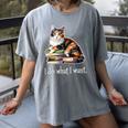 Girls Books I Do What I Want Calico Cat Lover Women's Comfort Colors T-Shirt Gray Girls Books I Do What I Want Calico Cat Lover Women's Comfort Colors T-Shirt Gray